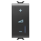 GEWISS - REGOLATORE ELETTRONICO UNIVERSALE - A PULSANTE - 230V ac 50/60Hz - 1 MODULO - NERO SATINATO - CHORUSMART