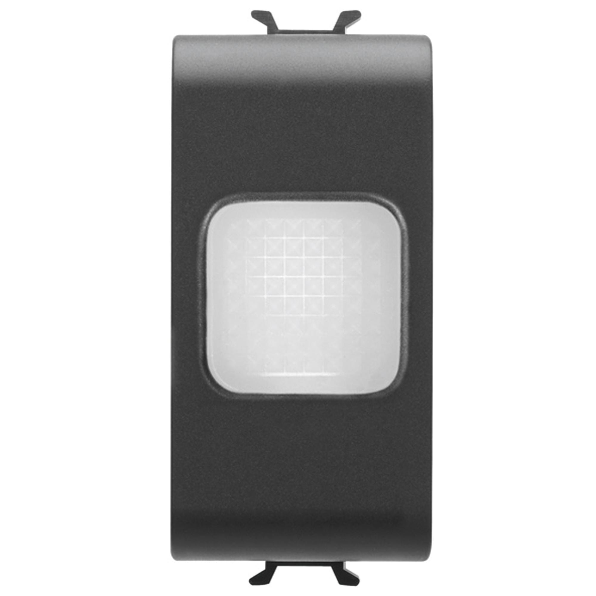 GEWISS - LAMPADA ANTI BLACK-OUT - 230V ac 50/60 Hz 1h - 1 MODULO - NERO SATINATO - CHORUSMART GW12662