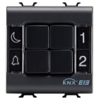 GEWISS - PULSANTIERA - KNX - 4 CANALI - 2 MODULI - NERO - CHORUSMART GW12782