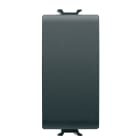 GEWISS - PULSANTE SOFT-CLICK - TASTO NEUTRO - PER RELE', DIMMER E INTER.CONT. BUS - 1P NA/NC 4A PRIVO DI POT. - 1 MODULO - NERO SATINATO - CHORUSMART GW12915