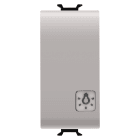 GEWISS - PULSANTE UNIPOLARE 250V ac - NA 16A ILLUMINABILE - CON LENTE NEUTRA SOSTITUIBILE -SIMBOLO LUCE - 1 MODULO - NATURAL BEIGE SATINATO - CHORUSMART