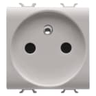 GEWISS - PRESA STANDARD FRANCESE 250V ac - MORSETTI CABLAGGIO RAPIDO - 2P+T 16A - 2 MODULI - NATURAL BEIGE SATINATO - CHORUSMART