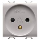 GEWISS - PRESA STANDARD ISRAELIANO 250V ac - 2P+T 16A - 2 MODULI - NATURAL BEIGE SATINATO - CHORUSMART GW13281