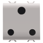 GEWISS - PRESA STANDARD BRITANNICO 250V ac - 2P+T 15A - 2 MODULI - NATURAL BEIGE SATINATO - CHORUSMART