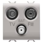 GEWISS - PRESA TV-FM-SAT - DIRETTA - 2 MODULI - NATURAL BEIGE SATINATO - CHORUSMART