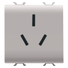 GEWISS - PRESA STDANDAD CINESE - 250 V ac - 2P+T 16 A - 2 MODULI - NATURAL BEIGE SATINATO - CHORUSMART GW13392