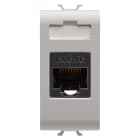 GEWISS - PRESA RJ45 - CATEGORIA 5e - UTP - 1 MODULO - CHORUSMART NATURAL BEIGE SATINATO GW13421