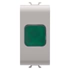 GEWISS - SPIA DI SEGNALAZIONE SINGOLA - VERDE - 1 MODULO - NATURAL BEIGE SATINATO - CHORUSMART GW13622