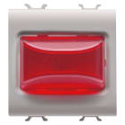 GEWISS - SPIA SPORGENTE - 12V ac/dc / 230V ac 50/60 Hz - ROSSO - 2 MODULI - NATURAL BEIGE SATINATO - CHORUSMART