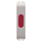 GEWISS - SPIA DI SEGNALAZIONE SINGOLA - ROSSO - 1/2 MODULO - NATURAL BEIGE SATINATO - CHORUSMART