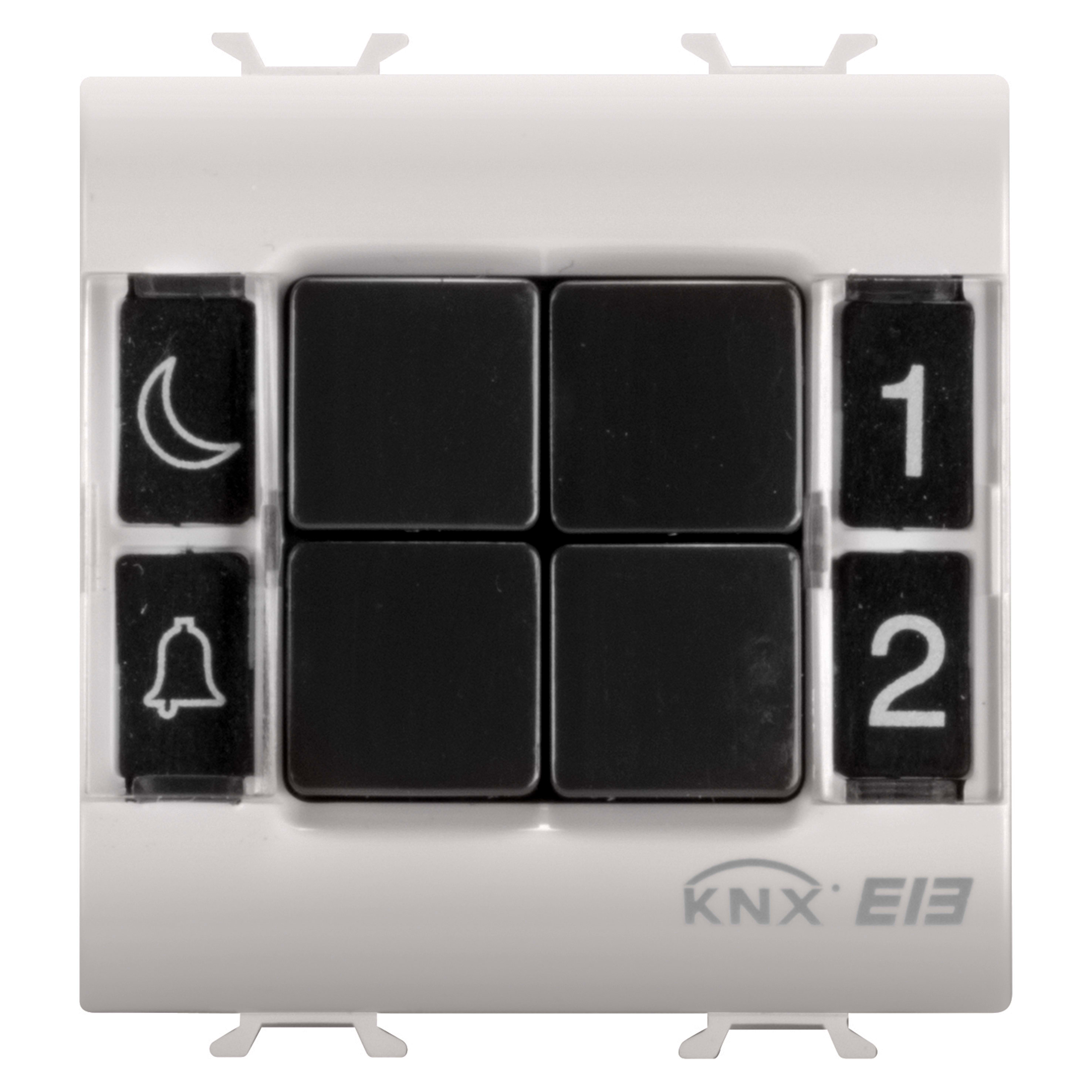 GEWISS - PULSANTIERA - KNX - 4 CANALI - 2 MODULI - NATURAL BEIGE - CHORUSMART