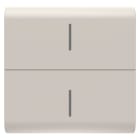 GEWISS - TASTO INTERCAMBIABILE PER PULSANTIERA CONNESSA ECO - 2 MODULI - NATURAL BEIGE SATINATO - CHORUSMART GW13820