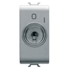 GEWISS - INTERRUTTORE BIPOLARE 250V ac - 10AX CON CHIAVE - SIMBOLO 0/1 - 1 MODULO - TITANIO - CHORUSMART