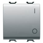 GEWISS - INTERRUTTORE BIPOLARE 250V ac - 16AX - NEUTRO - SIMBOLO 0/1 - 2 MODULI - TITANIO - CHORUSMART