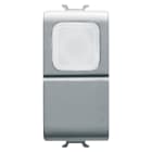 GEWISS - PULSANTE UNIPOLARE 250V ac - NA 16A - DIFFUSORE OPALE - 1 MODULO - TITANIO - CHORUSMART GW14144