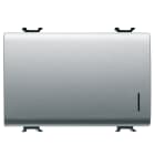 GEWISS - PULSANTE UNIPOLARE 250V ac - NA 16A ILLUMINABILE - CON DIFFUSORE - 3 MODULI - TITANIO - CHORUSMART