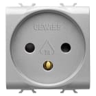GEWISS - PRESA STANDARD ISRAELIANO 250V ac - 2P+T 16A - 2 MODULI - TITANIO - CHORUSMART