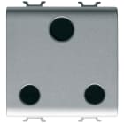 GEWISS - PRESA STANDARD BRITANNICO 250V ac - 2P+T 15A - 2 MODULI - TITANIO - CHORUSMART