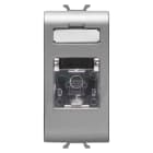 GEWISS - PRESA TELEFONICA STANDARD INTERNAZIONALE - RJ11 - MORSETTI A VITE - 1 MODULO - TITANIO - CHORUSMART GW14401