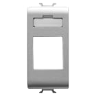 GEWISS - ADATTATORE PREDISPOSTO PER L'ALLOGGIAMENTO DI CONNETTORI DATI - TIPO AMP/KEYSTONE JACK - 1 MODULO - TITANIO - CHORUSMART