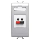 GEWISS - PRESA AUDIO VIDEO - DIFFUSIONE SONORA - 1 MODULO - TITANIO -CHORUSMART GW14458