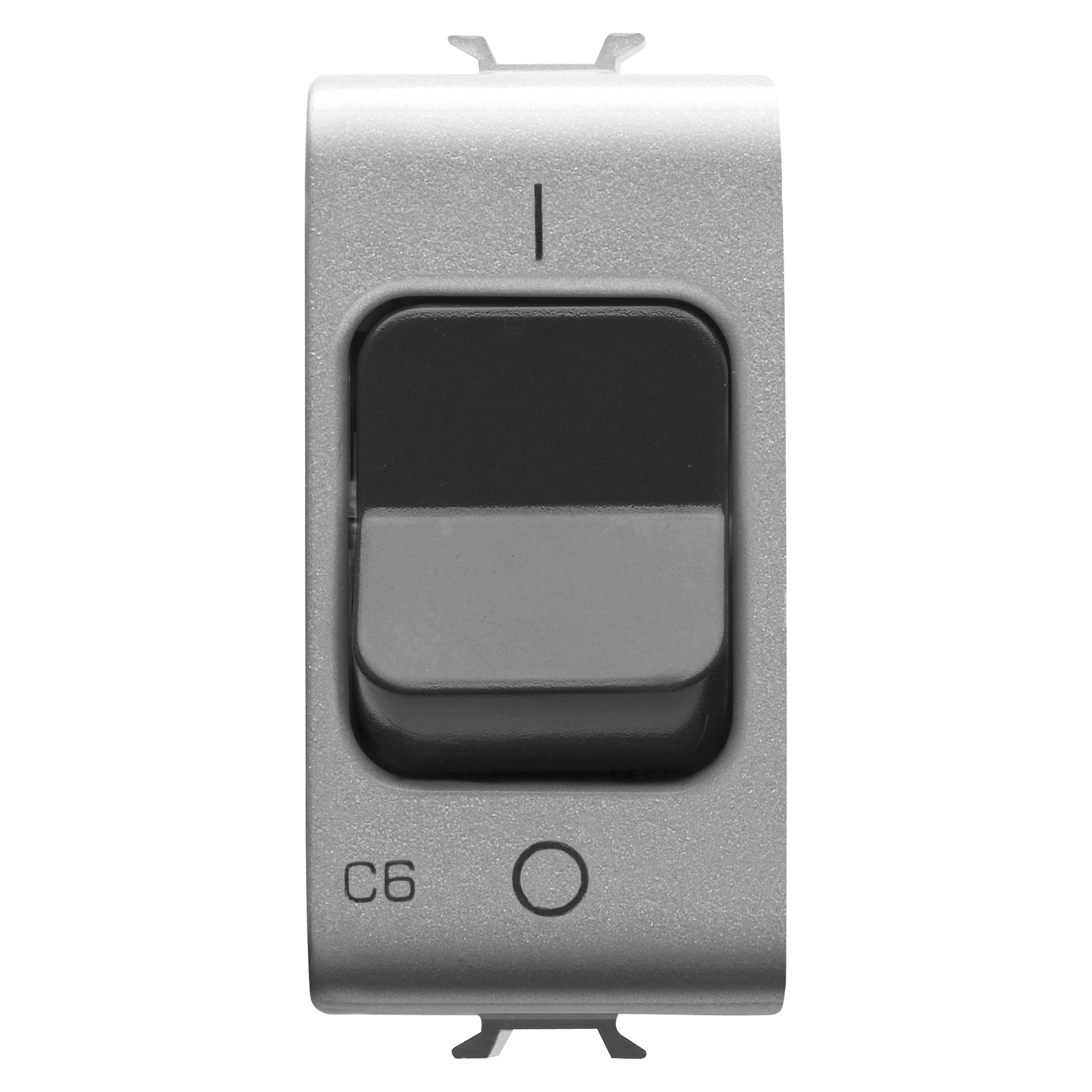 GEWISS - INTERRUTTORE AUTOMATICO MAGNETOTERMICO - CURVA C - 1P 6A 230Vac - 1 MODULO - TITANIO - CHORUSMART GW14461