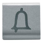 GEWISS - TASTO INTERCAMBIABILE - 22X22mm - CAMPANELLO - TITANIO - CHORUSMART GW14544