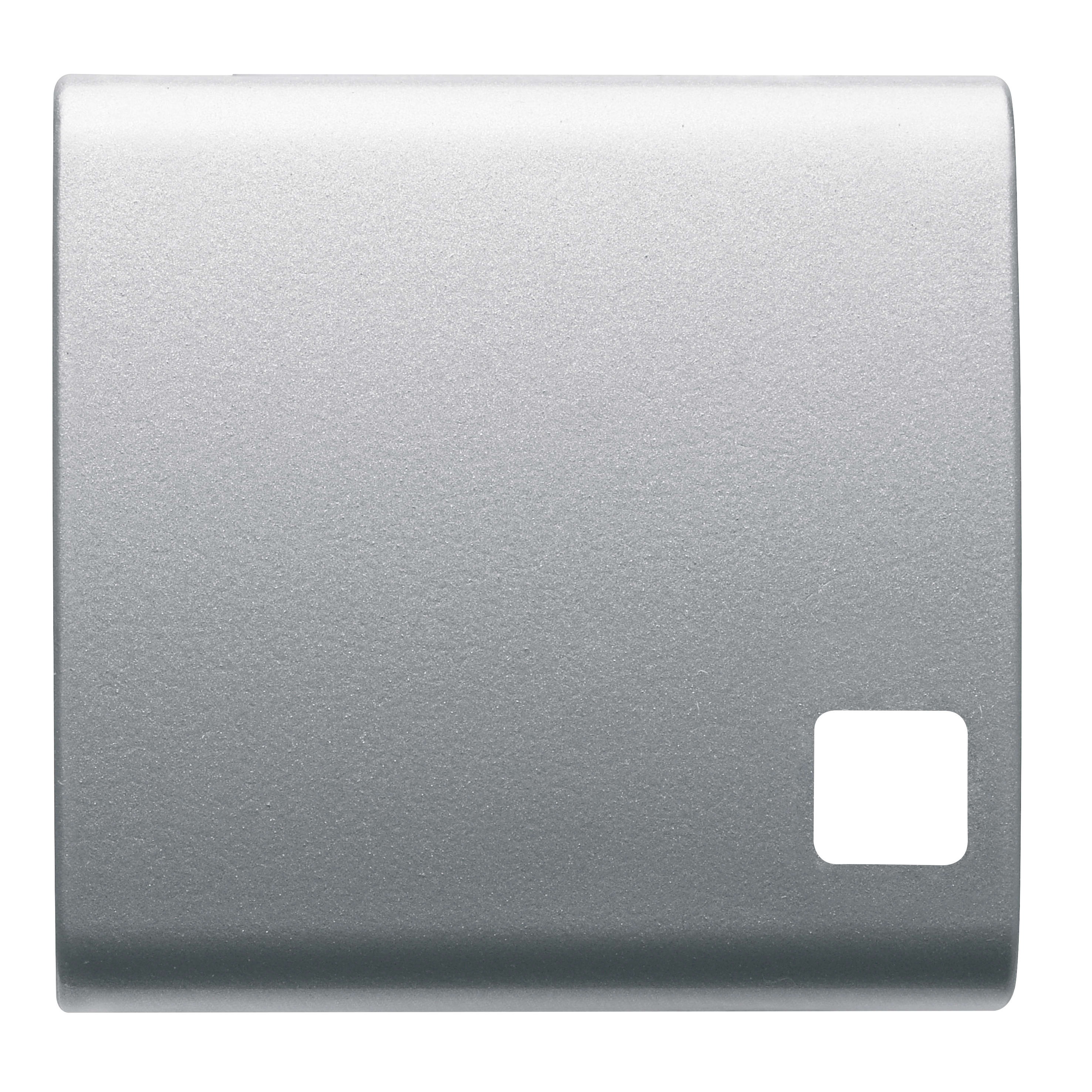 GEWISS - TASTO INTERCAMBIABILE PER PULSANTIERA - DA COMPLETARE CON LENTE - 2 MODULI - TITANIO - CHORUSMART GW14552