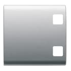 GEWISS - TASTO INTERCAMBIABILE PER PULSANTIERA - DA COMPLETARE CON 2 LENTI - 2 MODULI - TITANIO - CHORUSMART GW14554