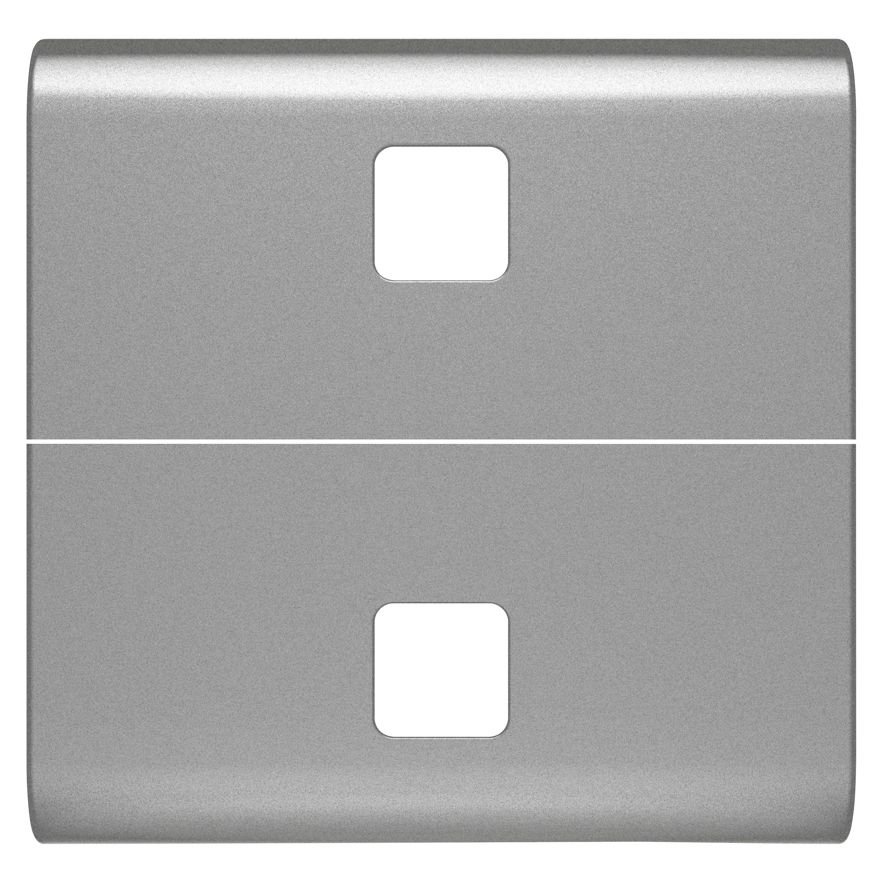 GEWISS - TASTO INTERCAMBIABILE PER COMANDI ASSIALI - DA COMPLETARE CON 2 LENTI - 2 MODULI - TITANIO - CHORUSMART