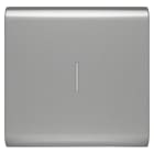 GEWISS - TASTO INTERCAMBIABILE PER COMANDI ASSIALI - CON DIFFUSORE - 2 MODULI - TITANIO - CHORUSMART