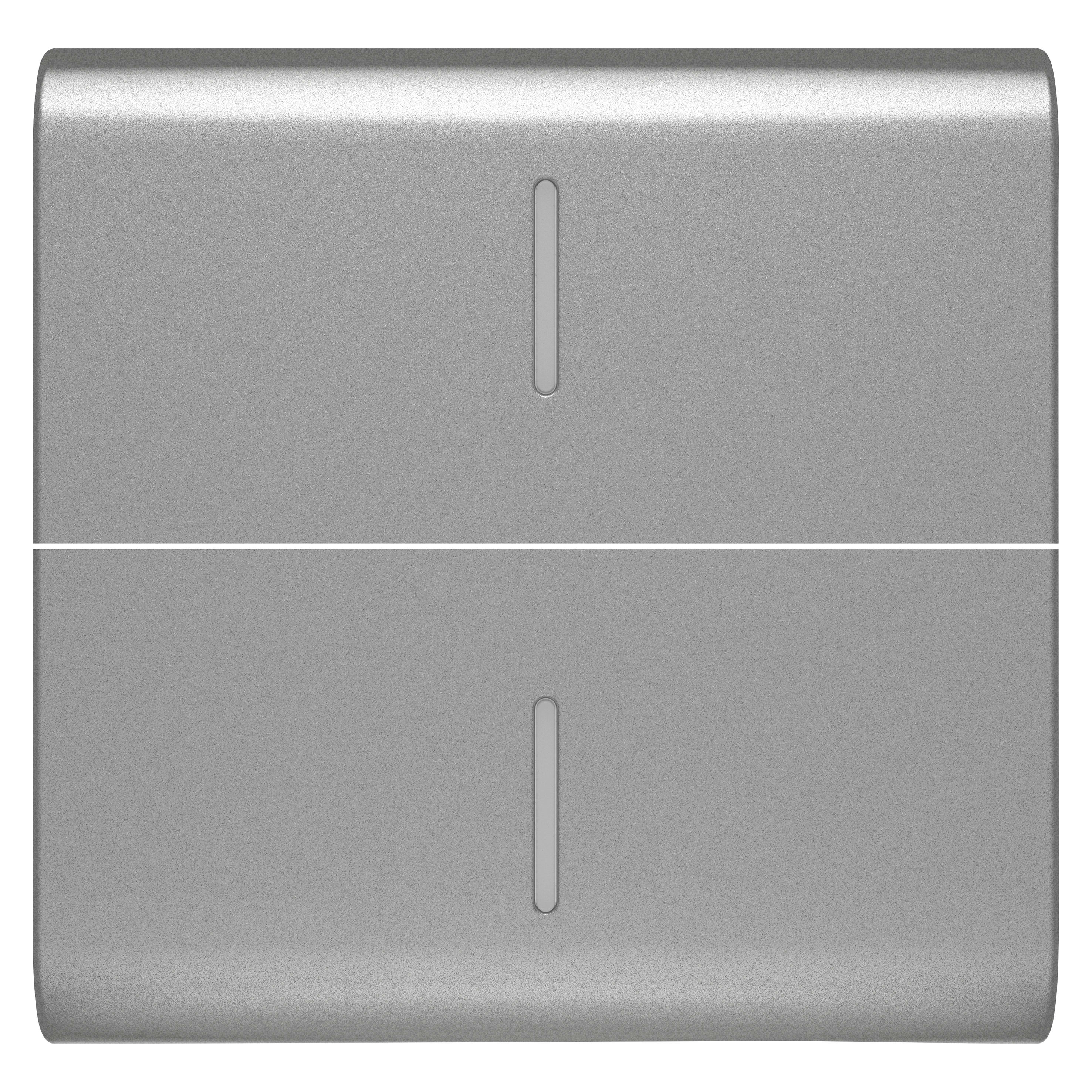 GEWISS - TASTO INTERCAMBIABILE PER COMANDI ASSIALI - CON 2 DIFFUSORI - 2 MODULI - TITANIO - CHORUSMART GW14558S