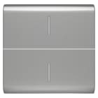 GEWISS - TASTO INTERCAMBIABILE PER COMANDI ASSIALI - CON 2 DIFFUSORI - 2 MODULI - TITANIO - CHORUSMART GW14558S
