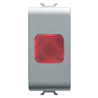 GEWISS - SPIA DI SEGNALAZIONE SINGOLA - ROSSO - 1 MODULO - TITANIO - CHORUSMART GW14623