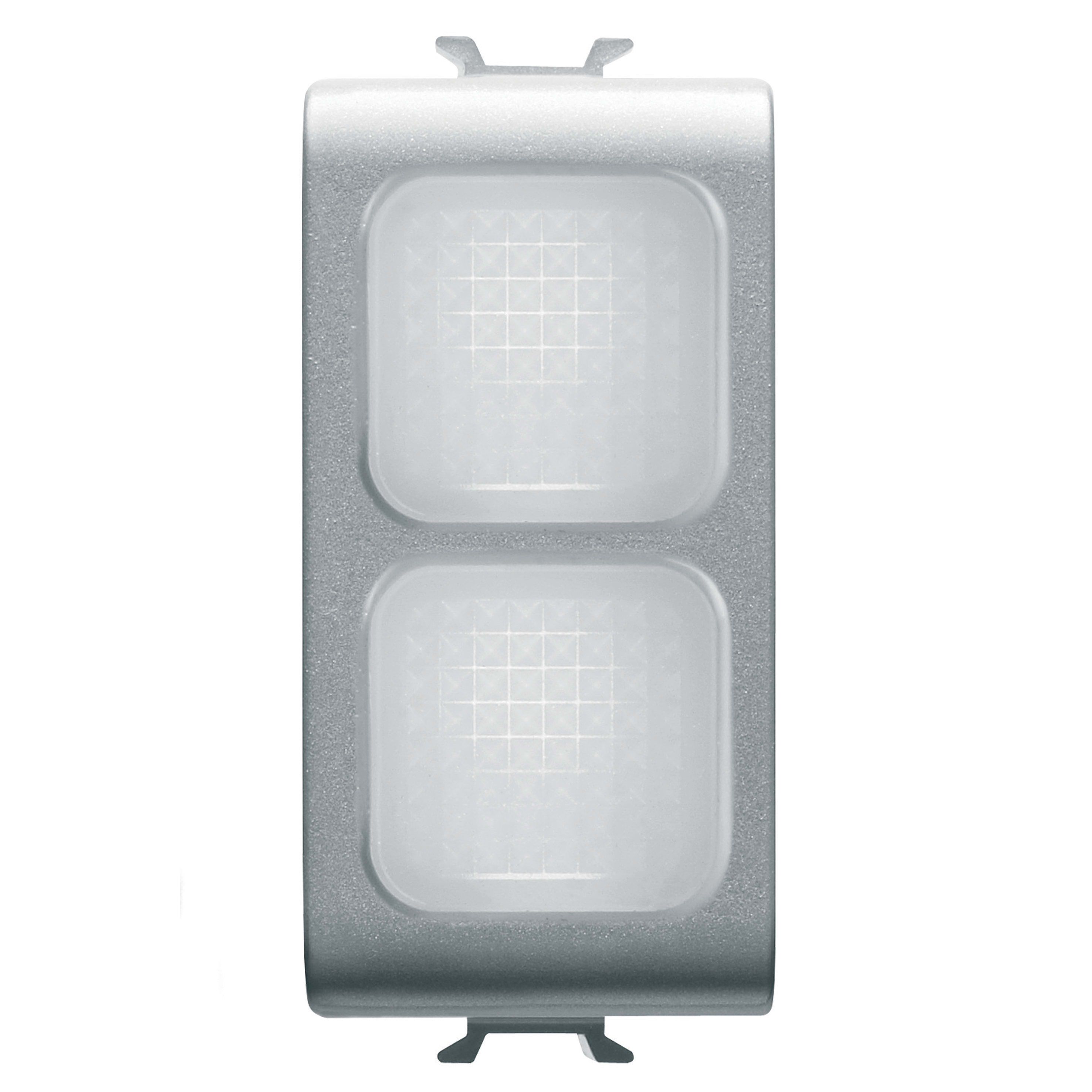GEWISS - SPIA DI SEGNALAZIONE DOPPIA - OPALE - 1 MODULO - TITANIO - CHORUSMART GW14628