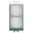 GEWISS - SPIA DI SEGNALAZIONE DOPPIA - OPALE - 1 MODULO - TITANIO - CHORUSMART GW14628