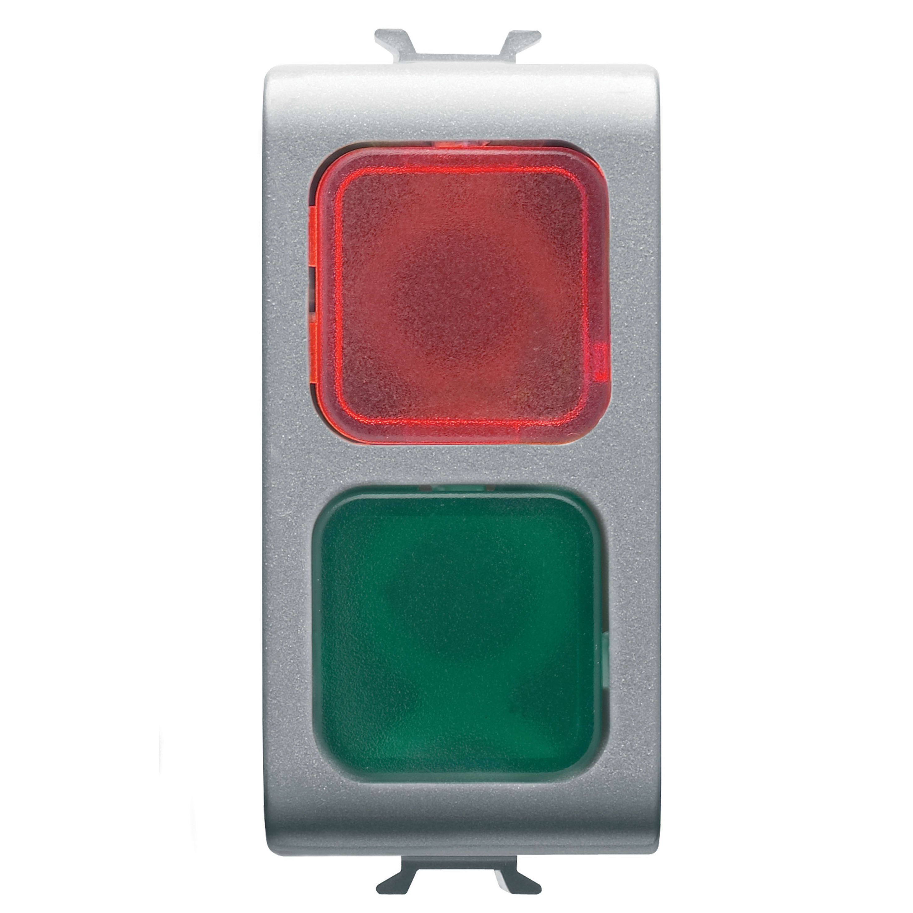 GEWISS - SPIA DI SEGNALAZIONE DOPPIA - ROSSO/VERDE - 1 MODULO - TITANIO - CHORUSMART GW14629