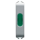 GEWISS - SPIA DI SEGNALAZIONE SINGOLA - VERDE - 1/2 MODULO - TITANIO - CHORUSMART