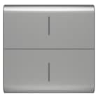 GEWISS - TASTO INTERCAMBIABILE PER PULSANTIERA CONNESSA ECO - 2 MODULI - TITANIO - CHORUSMART GW14820