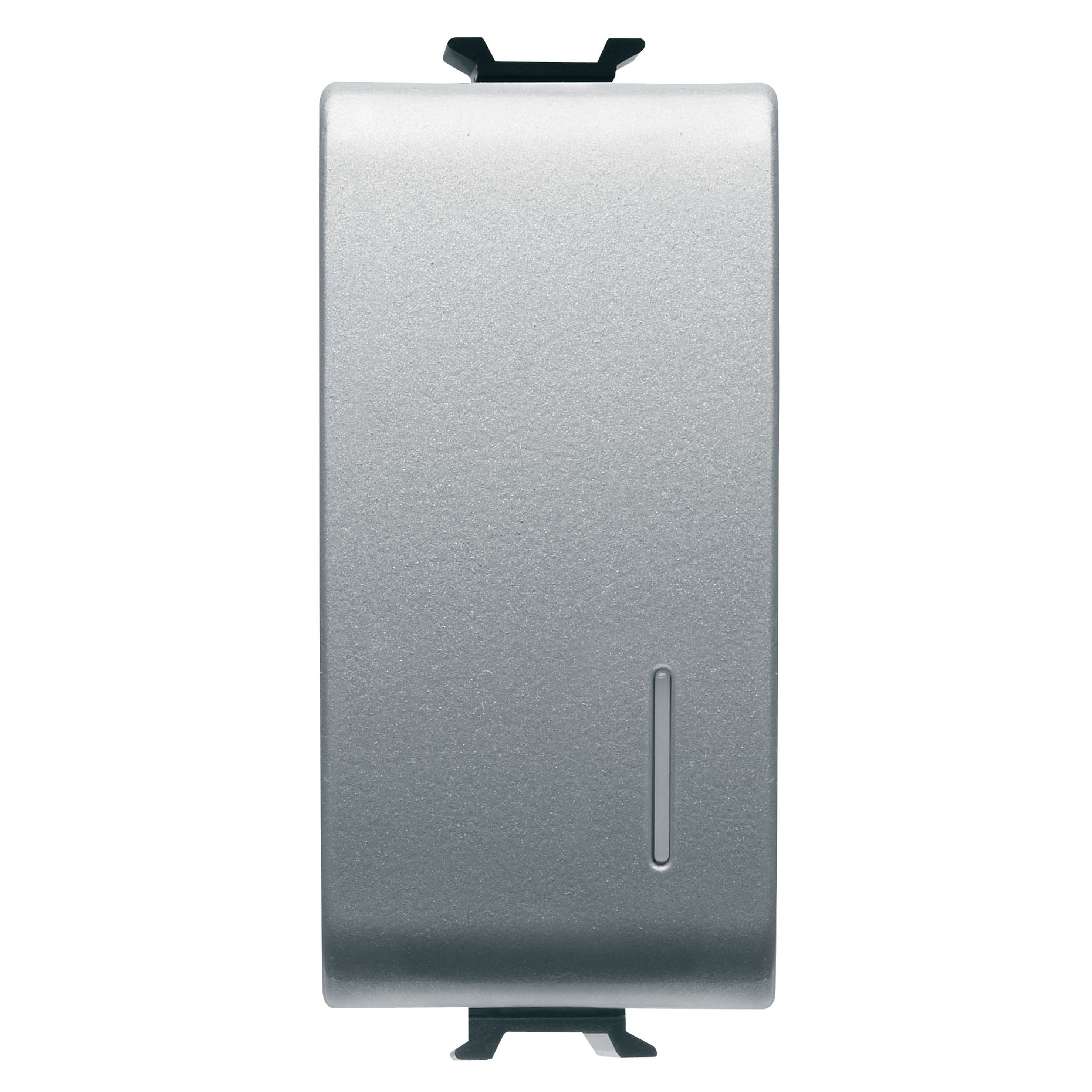 GEWISS - PULSANTE ELETTRONICO SOFT-CLICK - LUMINOSO - CON DIFFUSORE - PER RELE' E DIMMER  1P NA 4A - 230V ac 50/60Hz - 1 MODULO - TITANIO - CHORUSMART GW14912