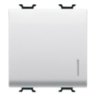 GEWISS - INTERRUTTORE UNIPOLARE 250V ac - MORSETTI CABLAGGIO RAPIDO - 16AX ILLUMINABILE - CON DIFFUSORE - 2 MODULI - BIANCO SATINATO - CHORUSMART GW15032F