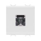 GEWISS - PRESA TELEFONICA STANDARD INTERNAZIONALE - RJ11 - MORSETTI A VITE - 2 MODULI - BIANCO SATINATO - CHORUSMART GW15409