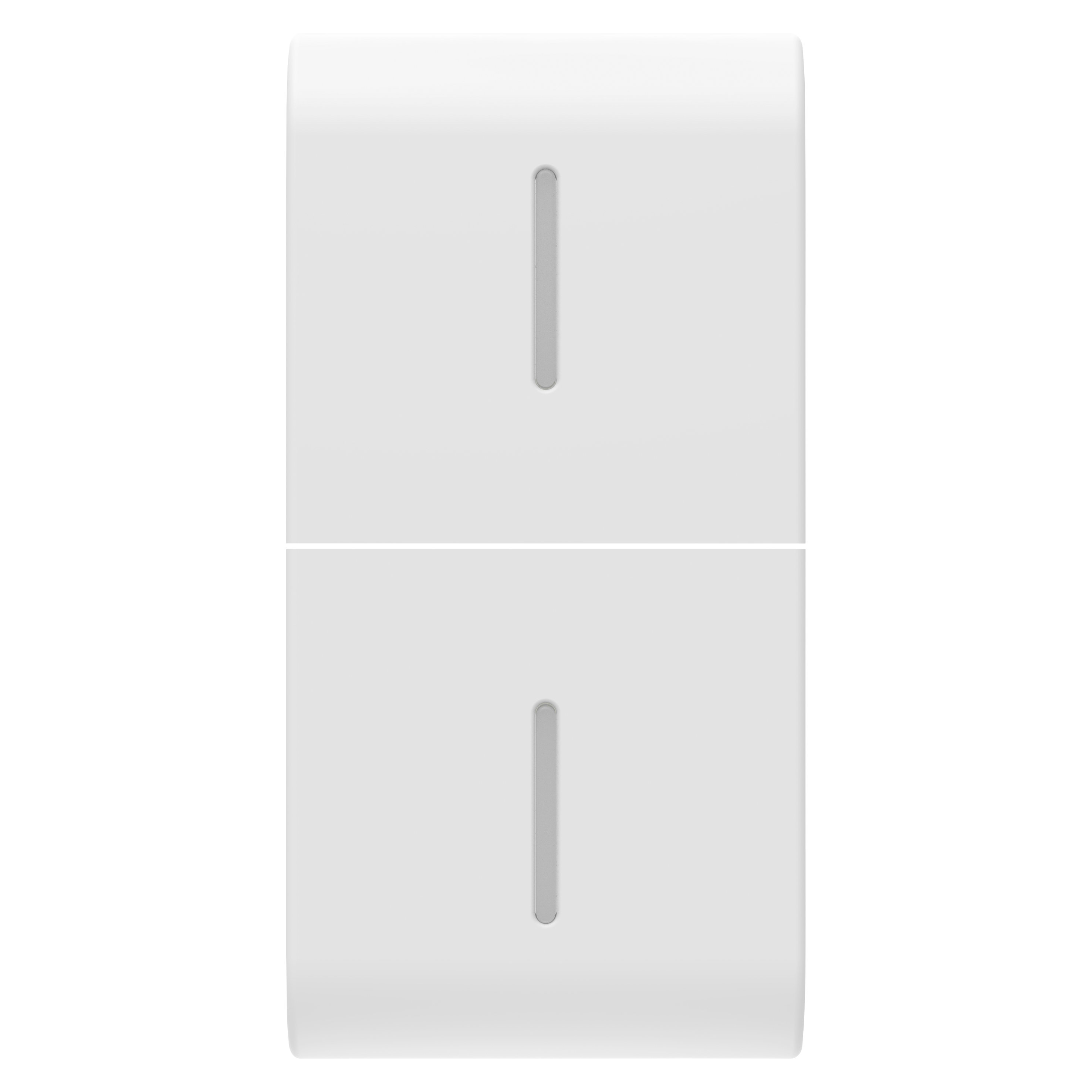 GEWISS - TASTO INTERCAMBIABILE PER COMANDI ASSIALI - CON 2 DIFFUSORI - 1 MODULO - BIANCO SATINATO - CHORUSMART GW15557S