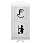 GEWISS - SPIA DI SEGNALAZIONE DOPPIA - OPALE - DND+MUR - 1 MODULO - BIANCO SATINATO - CHORUSMART GW15736