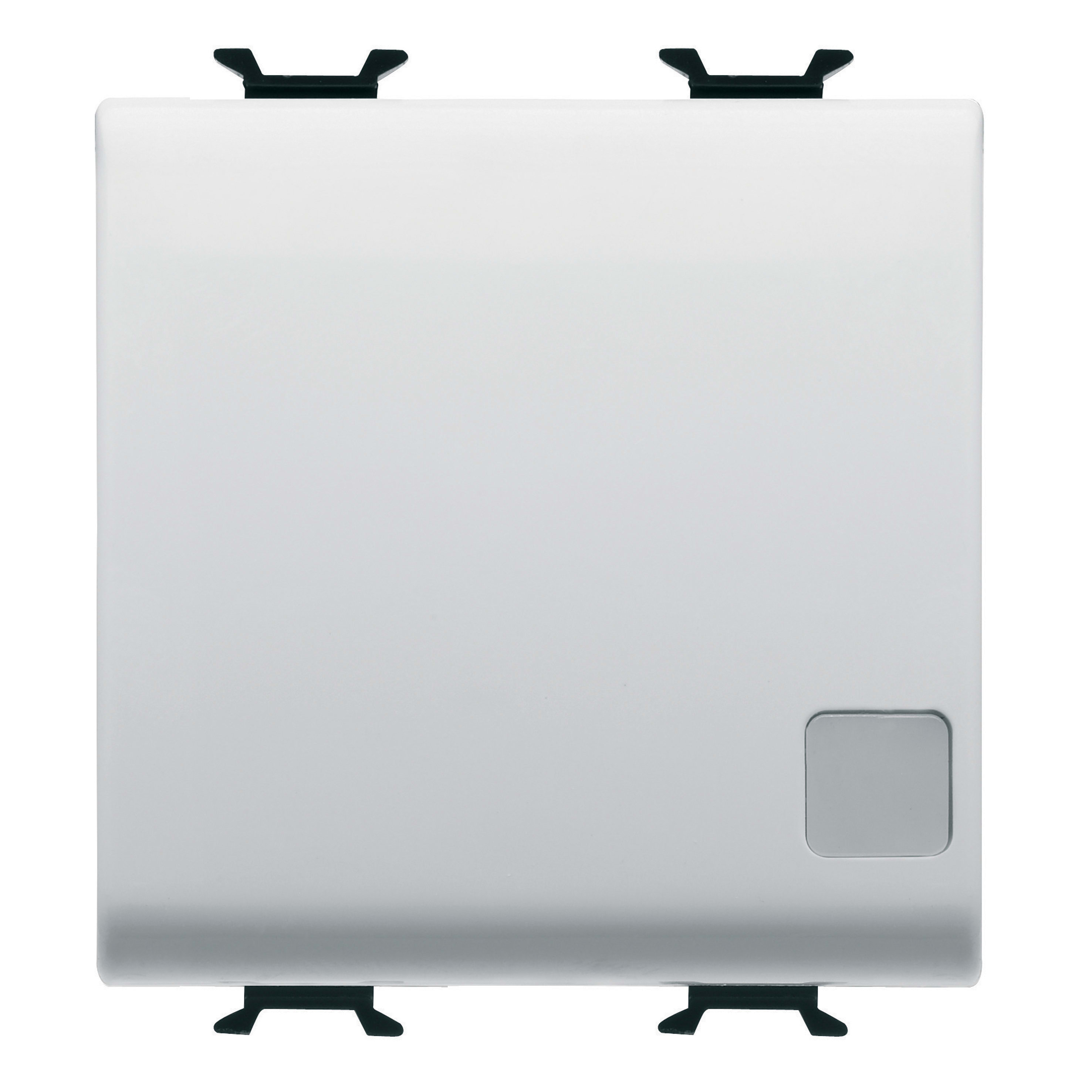 GEWISS - PULSANTE SOFT-CLICK - LUMINOSO - CON LENTE NEUTRA SOST. - PER INTERF.CONT. BUS - 1P NA PRIVO DI POT. - 2 MODULI - BIANCO SATINATO - CHORUSMART GW15918