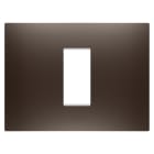 GEWISS - PLACCA EGO - IN TECNOPOLIMERO VERNICIATO - 1 POSTO - BROWN SHADE - CHORUSMART GW16001BS