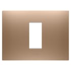 GEWISS - PLACCA EGO - IN TECNOPOLIMERO VERNICIATO - 1 POSTO - RAME CHIARO - CHORUSMART GW16001CS