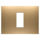 GEWISS - PLACCA EGO - IN TECNOPOLIMERO VERNICIATO - 1 POSTO - ORO - CHORUSMART GW16001SG