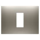 GEWISS - PLACCA EGO - IN TECNOPOLIMERO VERNICIATO - 1 POSTO - ACCIAO - CHORUSMART GW16001ST