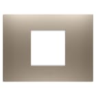 GEWISS - PLACCA EGO - IN TECNOPOLIMERO VERNICIATO - 2 POSTI - BRONZO CHIARO - CHORUSMART GW16002BR